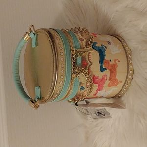 💝FIRM! NWT DISNEY PARKS LOUNGEFLY KING ARTHUR CAROUSEL CROSSBODY (LAST ONE)